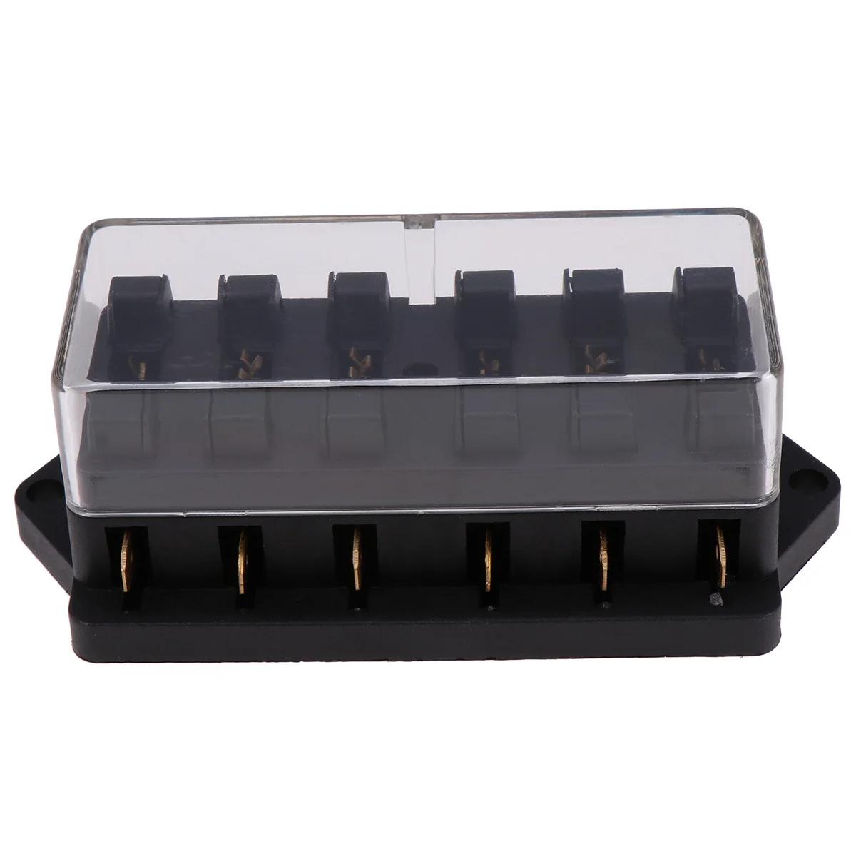 

6 Way Box Holder Automotive Fuse Block Electric Fuse Box For Car Boat Marine Van Truck Rv Atv Utv Off-Road Vehicles Snap
