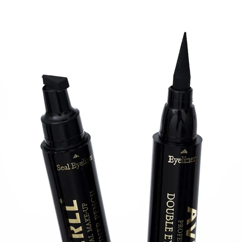 Waterproof Double-headed Liquid Eyeliner pen Quick Drying Printing Eyeliner Stamp Pencil cat Eye Cosmetics Makeup Tool