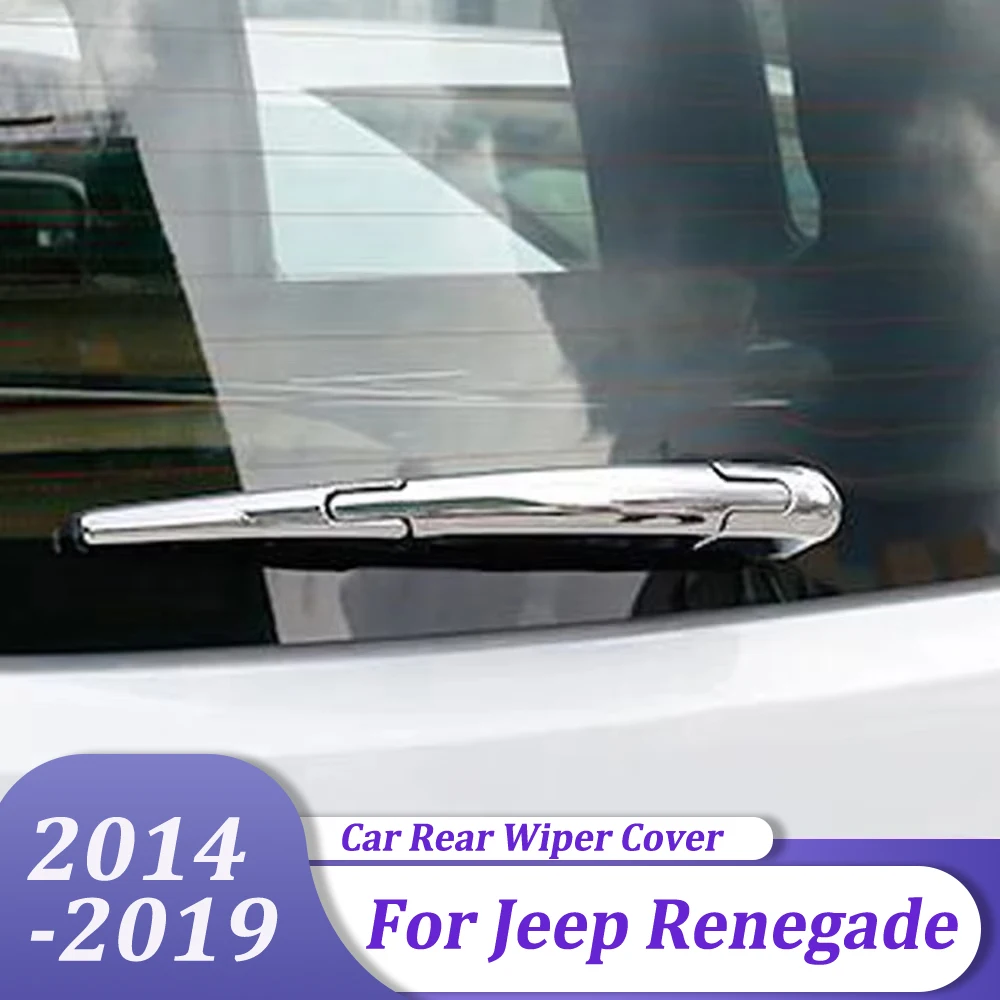 

Chrome Rear Window Wipers Cover Trims Tail Wiper Strip Car Exterior Accessories For Jeep Renegade 2014 2015 2016 2017 2018 2019