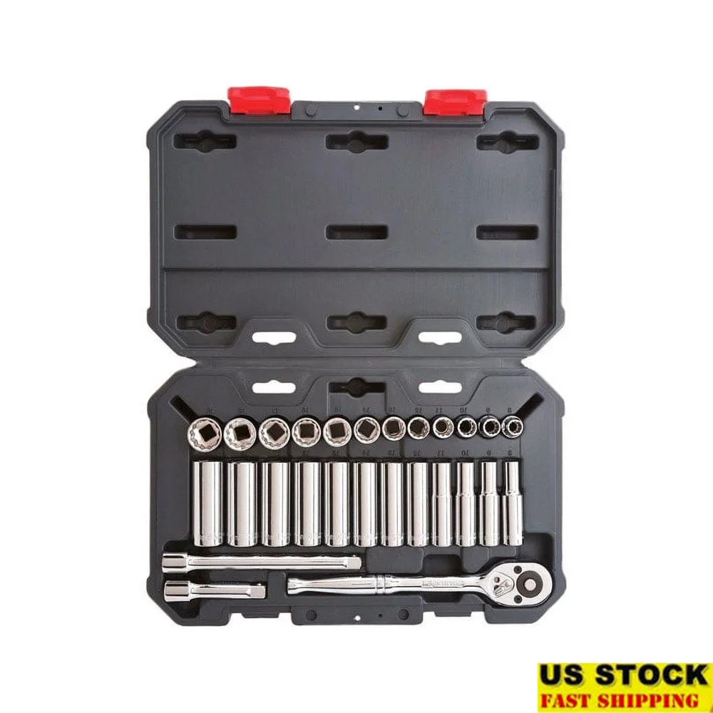 Metric 27pc Professional Socket Wrench Set  CSWS9N Long-Lasting Durable Finish