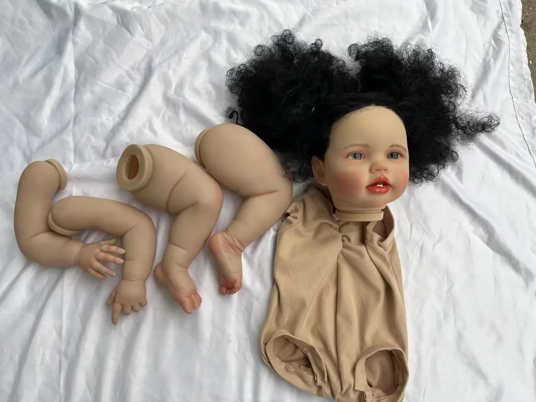 DLS Real Pics Customized Limited Supply 24inch Reborn Baby Doll Lottie  Hand-rooted Hair Painted Kit DIY Part Christmas Gift