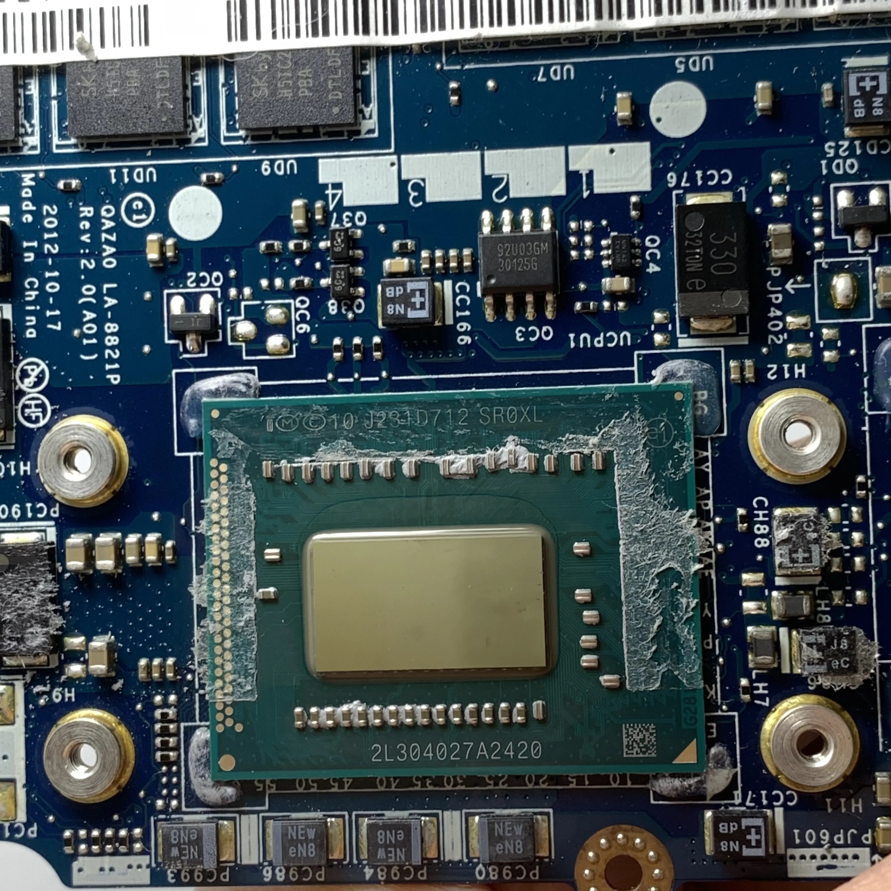 

QAZA0 LA-8821P KTJW6 0KTJW6 CN-0KTJW6 With SR0XL I5-3337U CPU Mainboard For XPS 12 9Q23 Laptop Motherboard 100% Full Tested Good