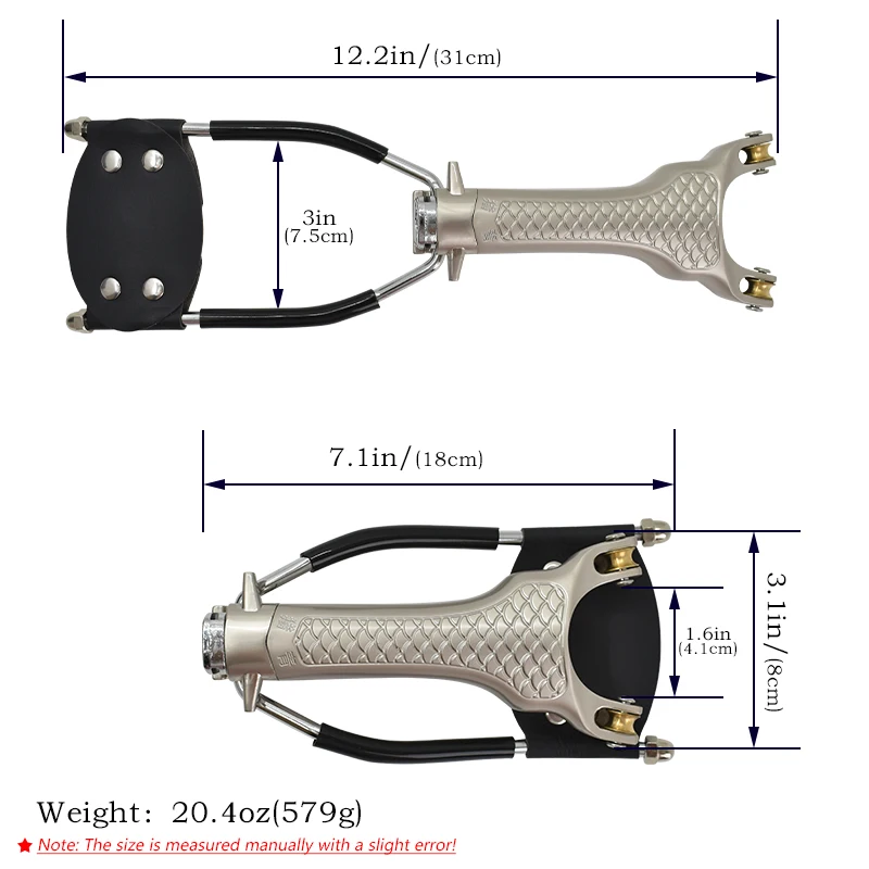 Descanso de pulso assistida Slingshot, Peixe Tiro Catapult, High Power Hunting Polia Slingshot, Pacotes Pesca ao ar livre