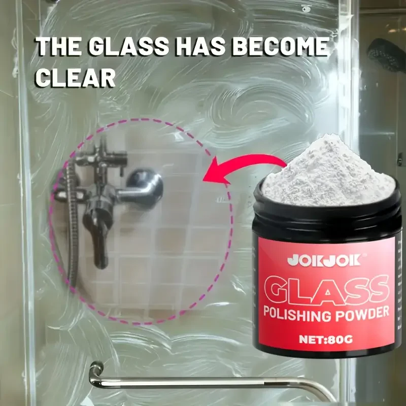 Pemulih Kaca Universal - 80g Bubuk Pemoles Nano, Perbaikan Goresan Efisien, Kejernihan Sempurna untuk Kaca Depan Mobil, Aplikasi