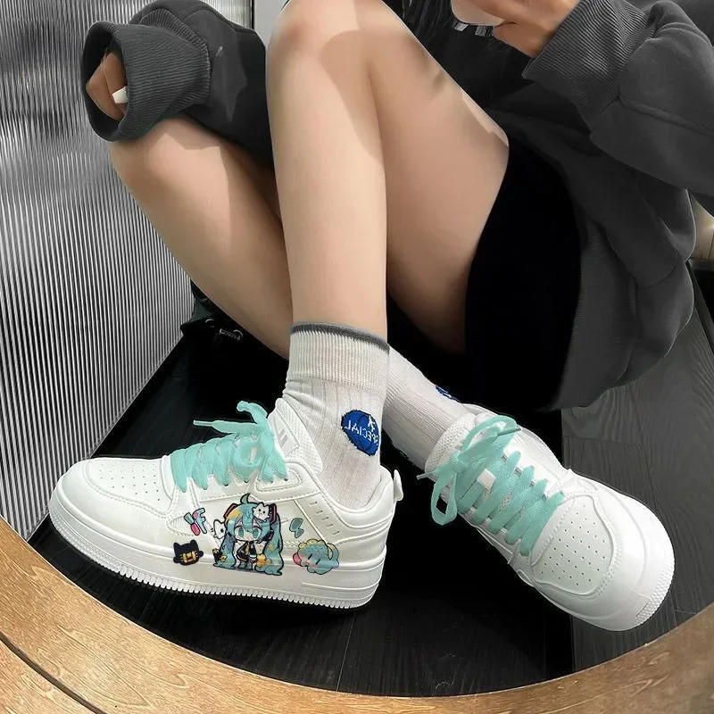 Hatsune Miku Sneakers Anime Cute Cartoon Plush Keep Warm Running Shoes Comfortable Breathable Casual Kawaii Sports Shoes New