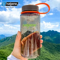 Nalgene-ワイド口ウォーターボトル、ポータブル、旅行、ハイキング、漏れ防止、アウトドアスポーツ、ドリンクボトル、500mlおよび1000ml