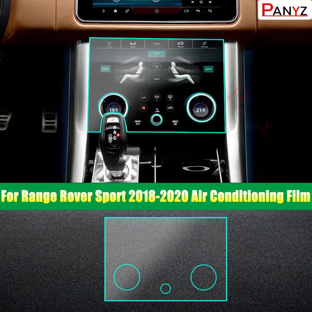 Car Central Air Conditioning Navigation Screen TPU Protector Film For Land Rover Range Rover Sport L494 Vogue L405 Velar 2017-20