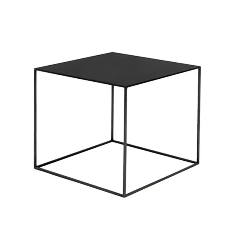 

Modern simple coffee table, metal square coffee table, balcony cafe reception and negotiation