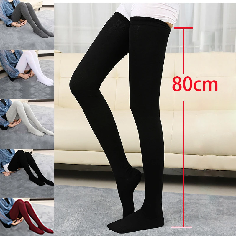 

Warm Ultra Long Thigh High Stockings 80CM Non-Slip Knit JK Socks for Winter Spring Autumn - Leisure Warm Leggings