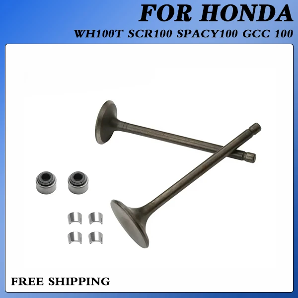 

Motorcycle Accessories EXHAUST VALVE INTAKE VALVE Oil Seal Locking Plate For Honda WH100 WH100T SCR100 SPACY100 WH SCR SPACY 100