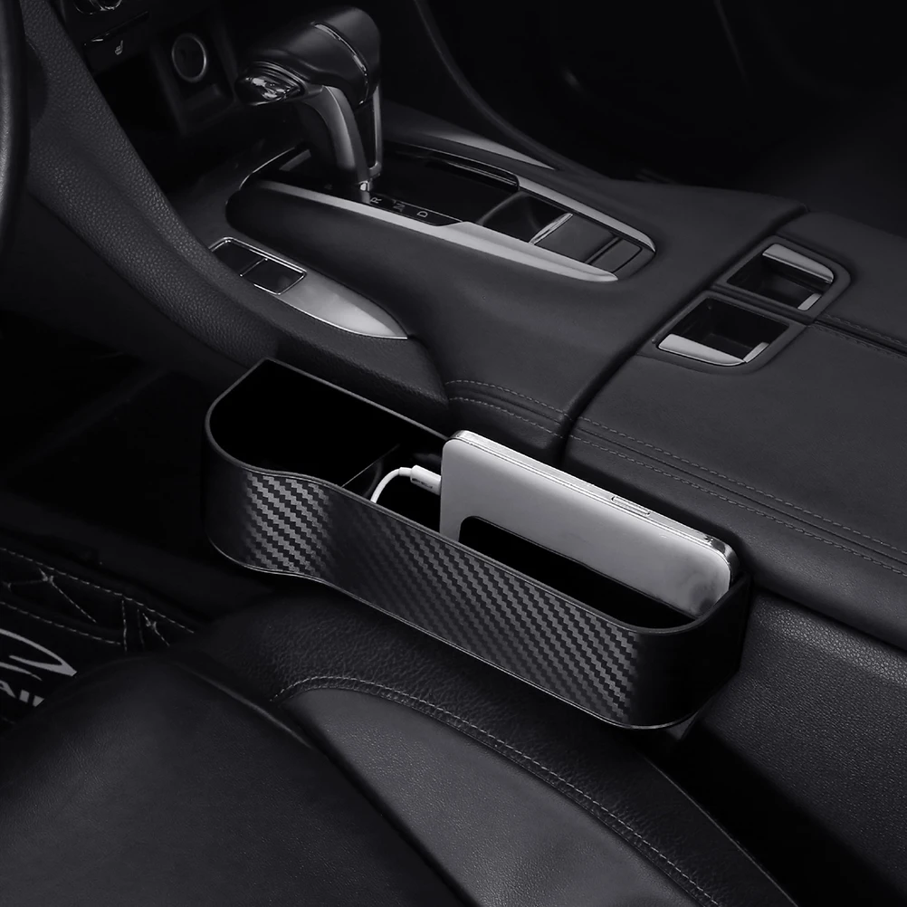 

2pcs Storage Box Gap Filler Organizer Compact Front Side Console Between Lightweight for Interior Clutter Free Auto