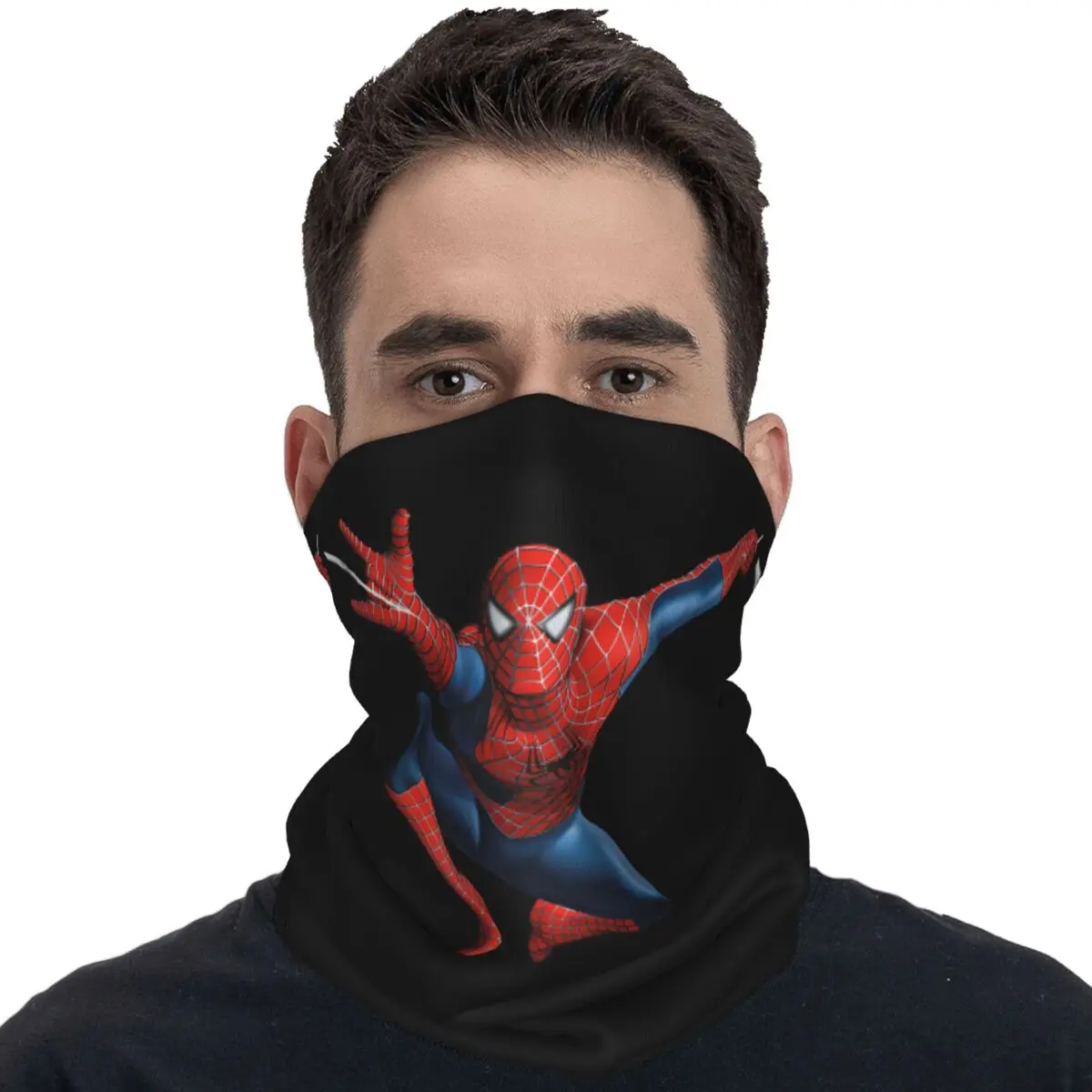 SpiderMan SuperHero Balaclava Hiking Camping Face Masks Man Cool Dustproof Bicycle Mask Neck Warmer Scarf Bandana