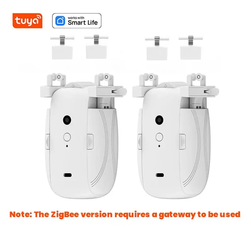 DT51 Dual TUYA Smart ZigBee Curtains Robot T/U-Rail Tracks Automatic Curtain Opener Remote Control Motor 4000mAh Battery