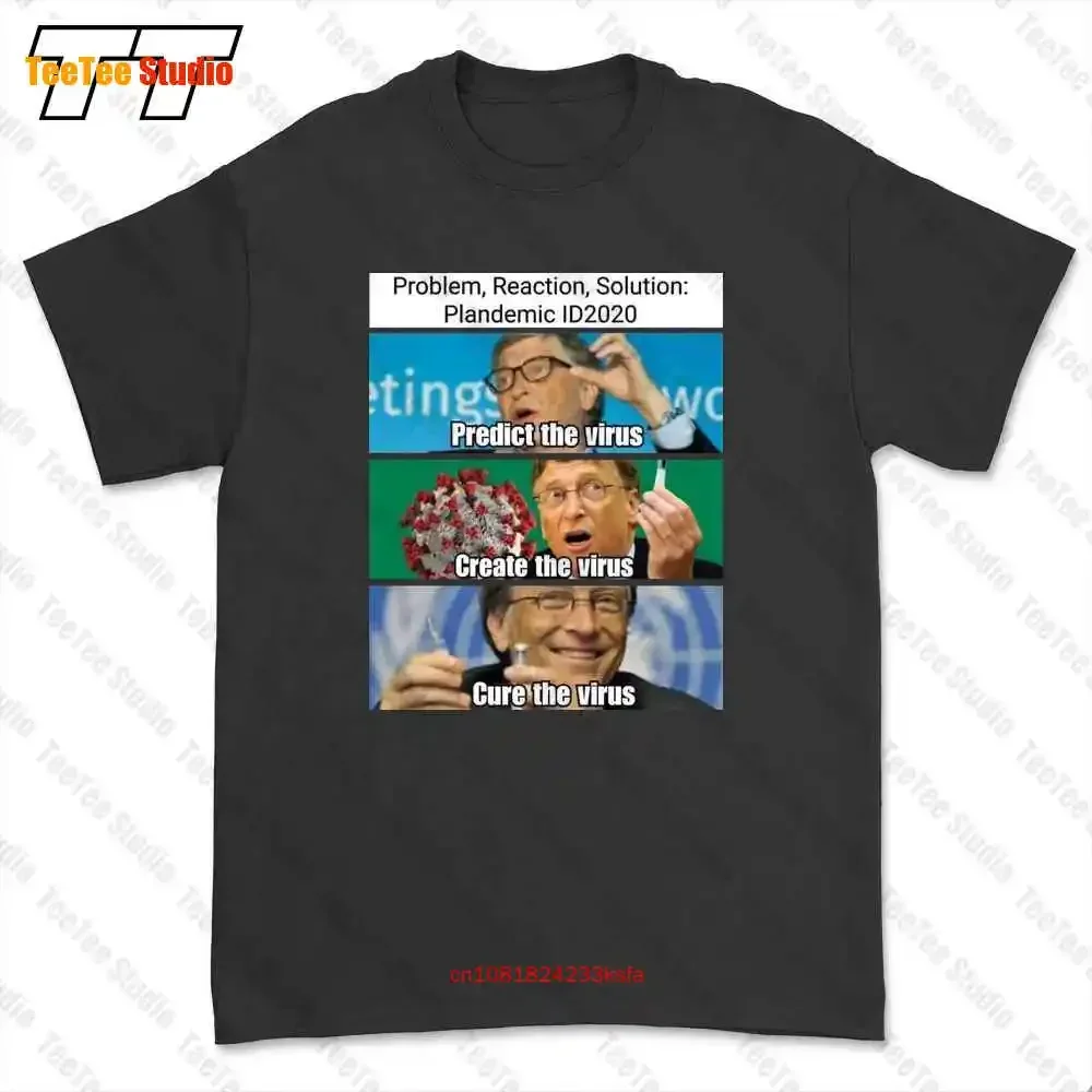 تي شيرت بيل جيتس حل تفاعل المشكلة بلاميميك تي شيرت 17QR