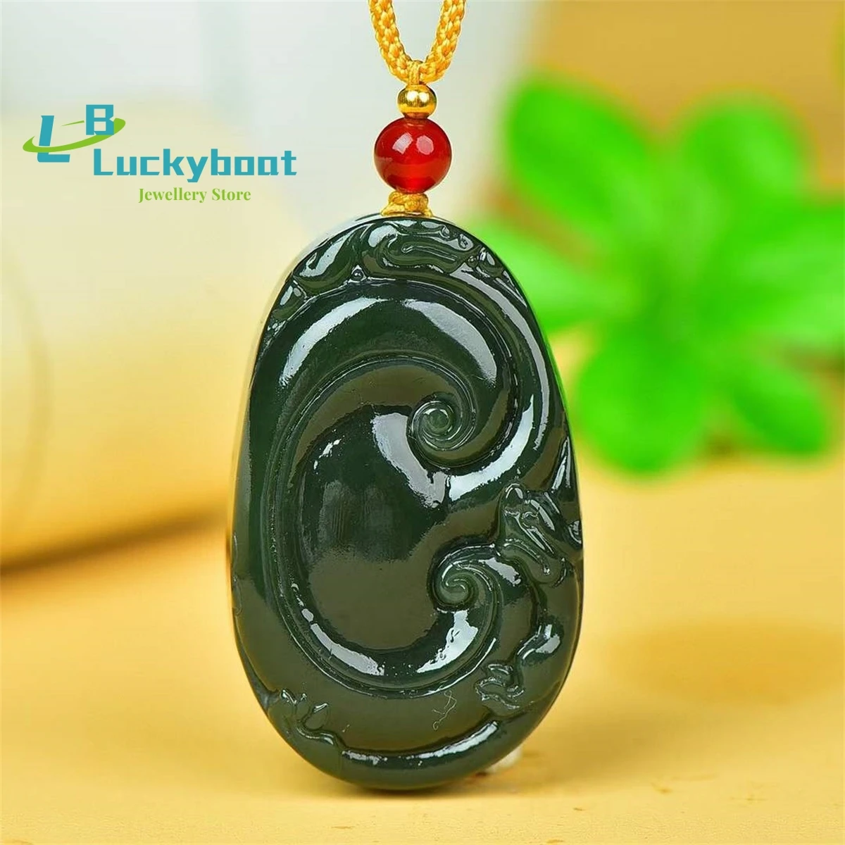 Natural Hetian Qingyu Ruyi Pendant is Simple and Elegant Personalized Exquisite Fashionable and Versatile for Men and Women