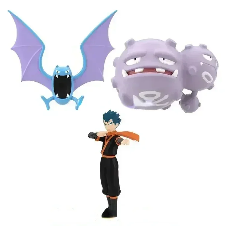 Bandai Original Scale World POKEMON Kanto Region Koga Golbat Weezing Anime Figures Toy for Kids Gift Collectible Model Ornaments