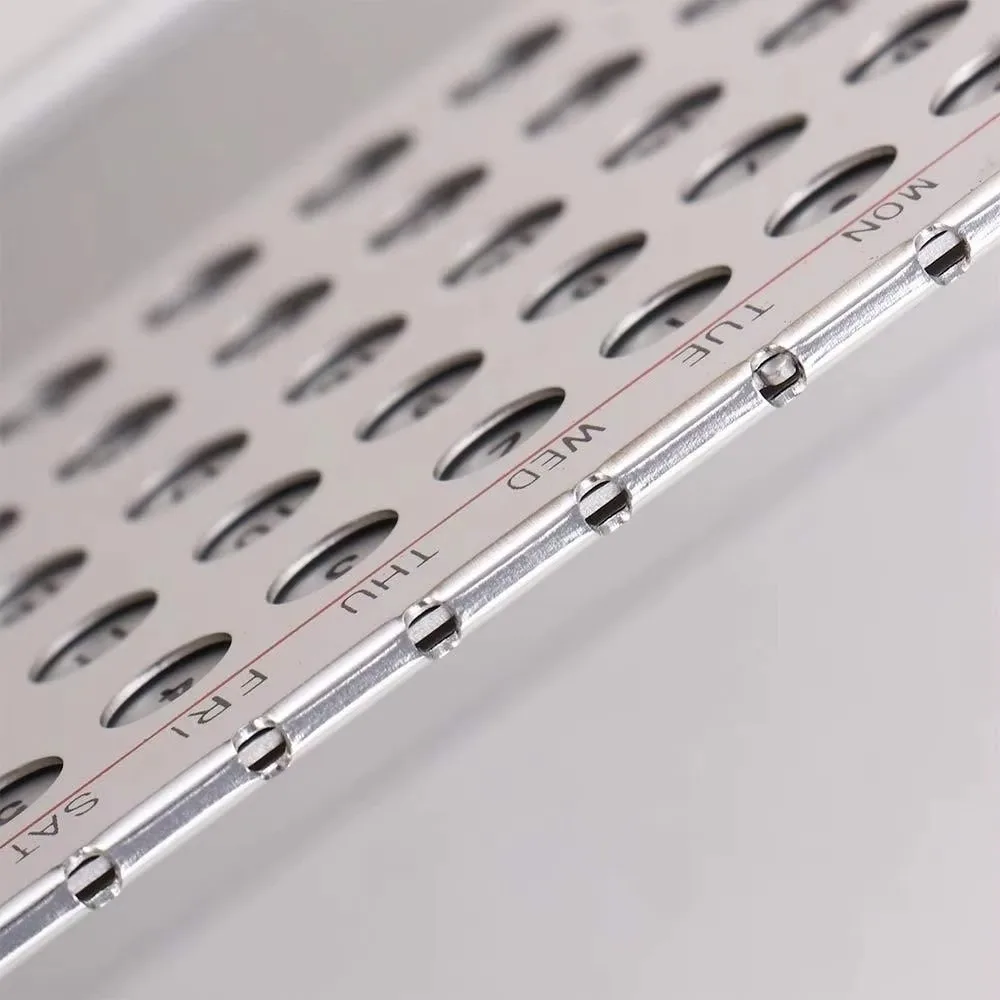 

Manual Setting Desk Calendar Aluminum Alloy Mini Standing Monthly Desktop Calendar Adjustable Repeatedly Use