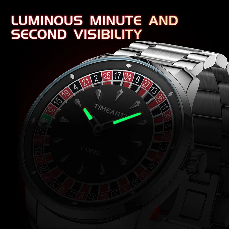 Timeartx Brand 5031 New Luxury Quartz Watches Man European Roulette Poker Game Wristwatch