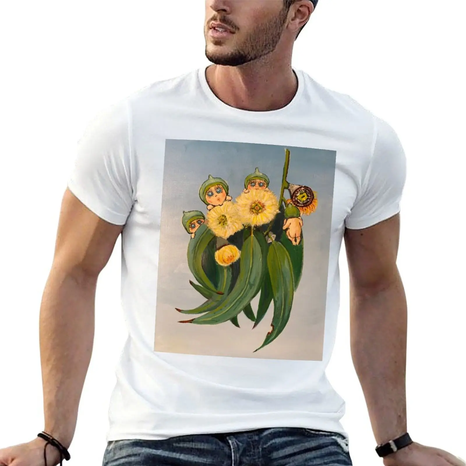 Camiseta Gum Nut Babies, camisetas estampadas para hombre, camisetas con estampados, camiseta de algodón negra lisa para hombre, camiseta en paquete