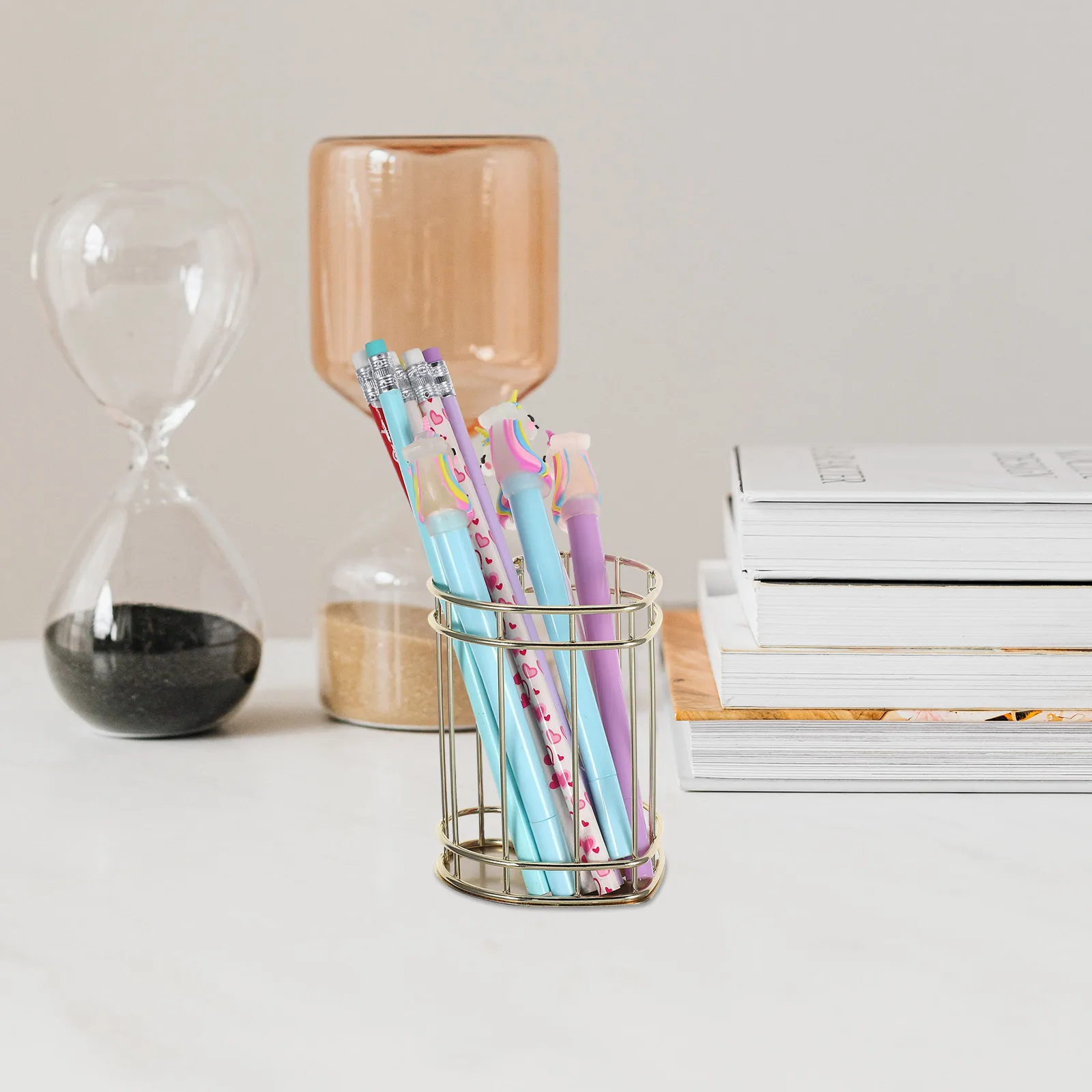 

Держатель для ручек в форме сердца, металлический горшок для кистей, настольные органайзеры, ведро для карандашей из нержавеющей стали, офисные принадлежности, контейнер для кистей для макияжа