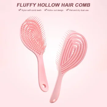 Hollow Out Hair Brush - Fast Blow Drying Scalp Massage Comb for Curly/Wet Hair,…