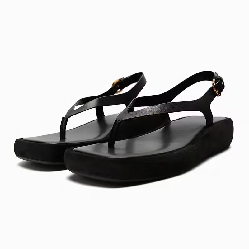 Summer Women Sandals Flip Flops Thick Bottom Sandals Women Couples Outdoor Non-slip Sole Beach Casual Platform Sandals