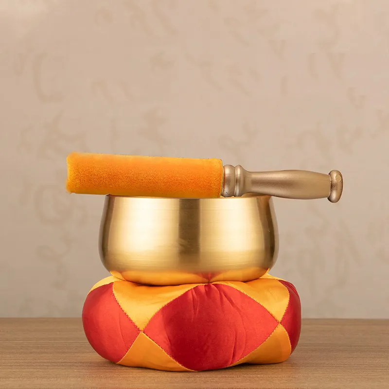 Ancient Singing Bowl, Pure Brass Hand-Hammered Sound Healing Bowl for Meditation, Therapy & Chakra Balancing, Mindfulness Tool