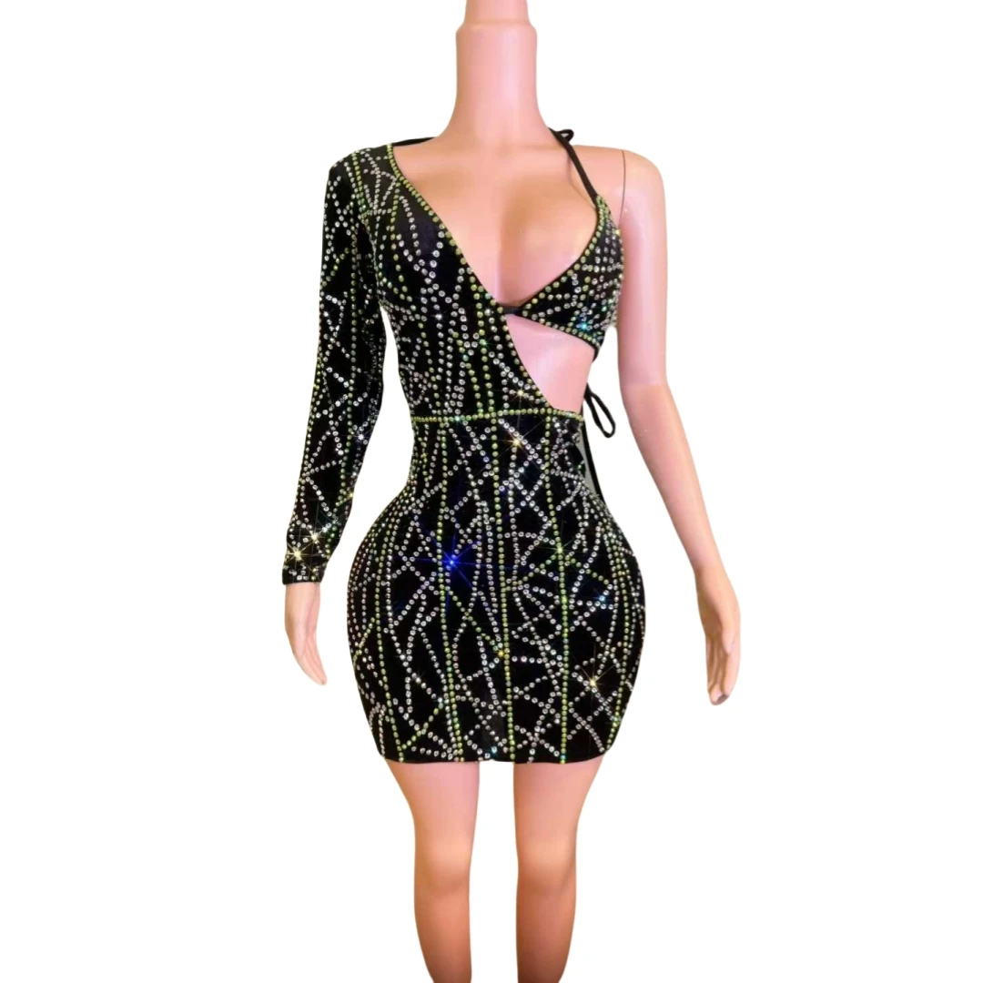 

Sparkly Rhinestone Sexy Dress Goddess Senior Photoshoot Props Dressy For Women Las Vegas Show Drag Queen Costumes 2025