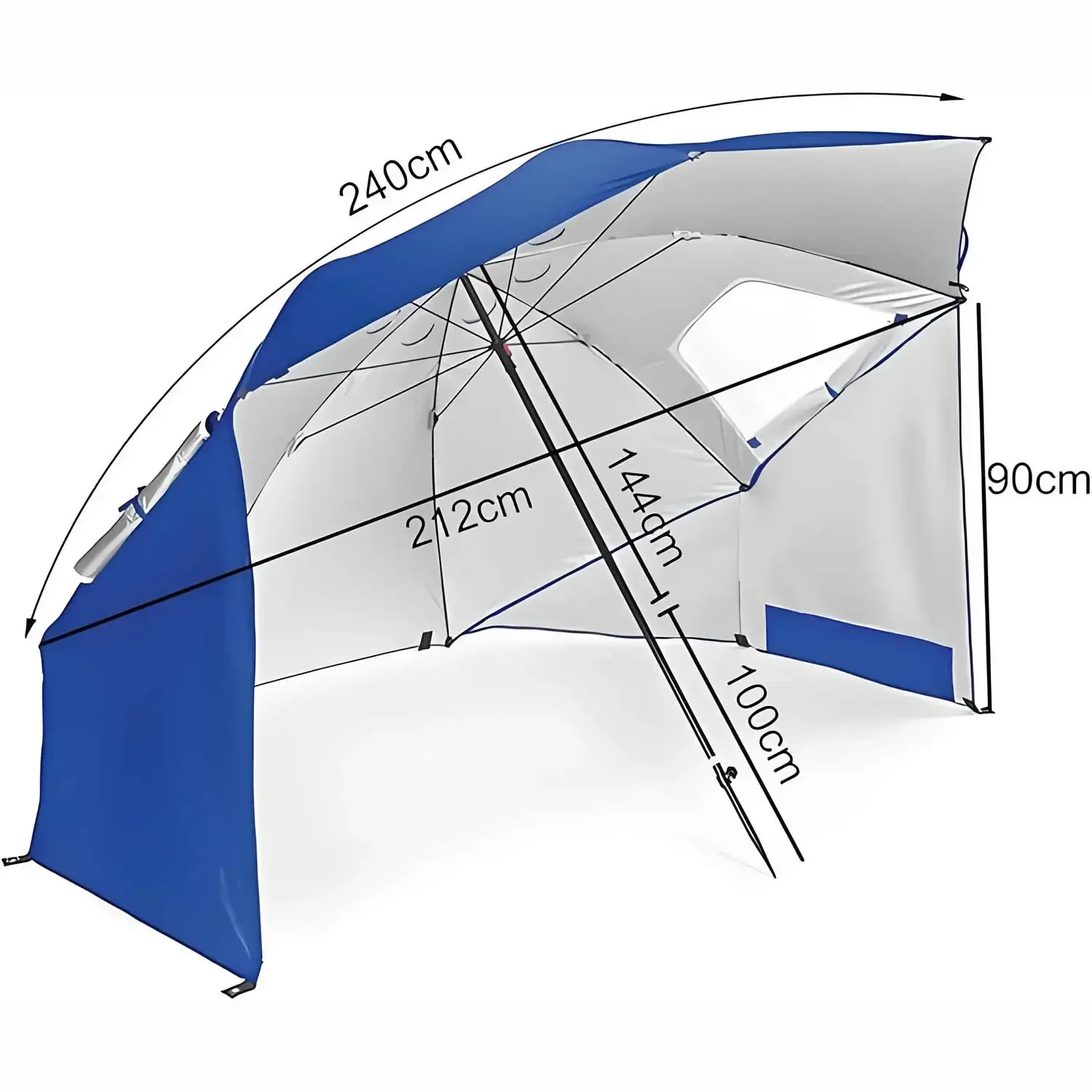 2 Meter Awning Sport-umbrella Premiere XL UPF 50+ Umbrella Shelter for Sun and Rain Protection (9-Foot)  shade umbrellas camping