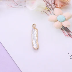 New Charms White Natural Mother of Pearl Shell Pendant Charm for DIY Necklace Jewelry Making Accessories Women Small Gifts