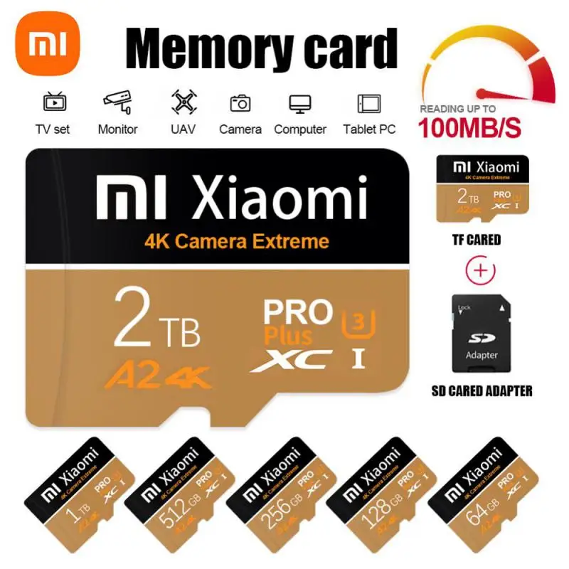 Xiaomi 2TB 1TB Original Memory Card A2 Class10 Micro TF SD Card 512GB 4K V30 Video Card For Drones Camera Video Game