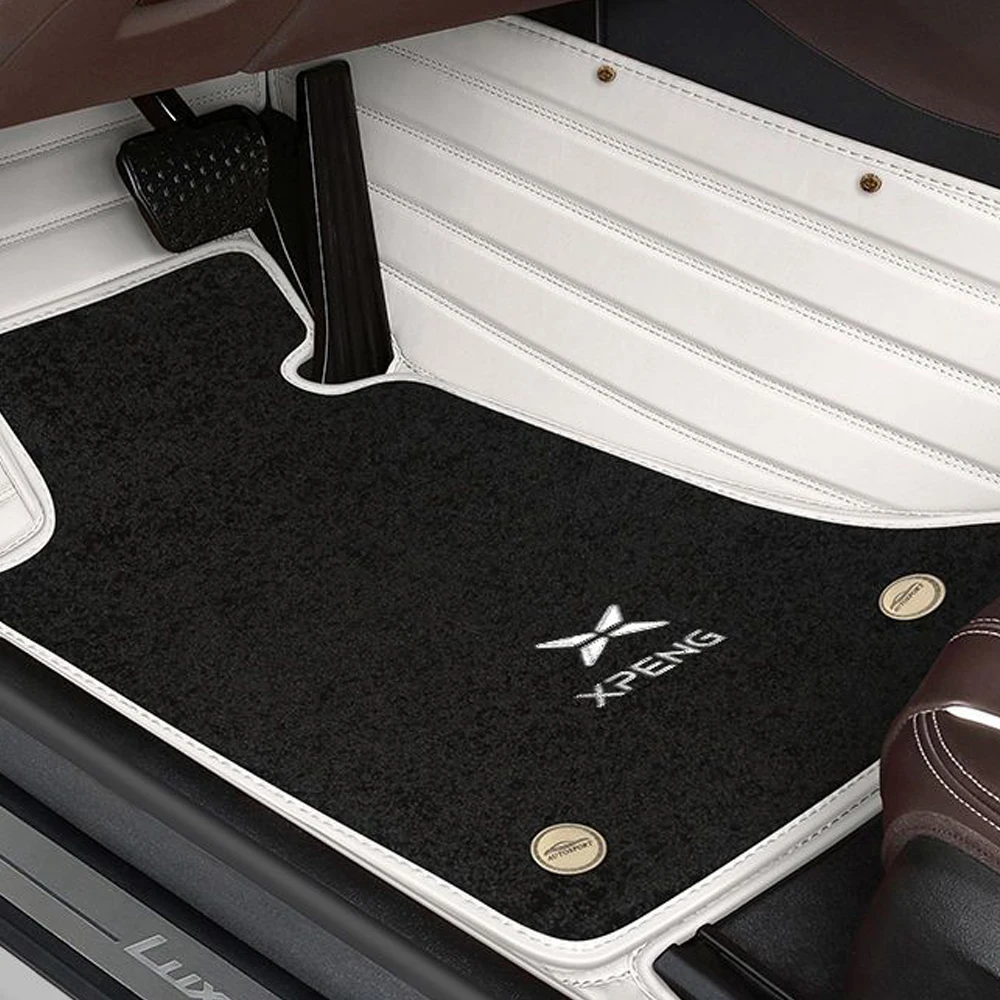 For Xpeng G6 G9 P7 G3 G3i P5 P7i Car Foot Mat New Energy Imitation Cashmere Full Surrounding Double-deck Car Foot Mat