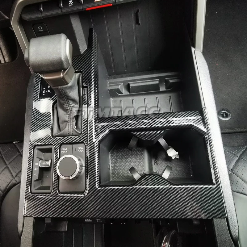 For Toyota Tundra 2022 2023 2024 2025 Car Accessories ABS Carbon Fibre Interior Middle Console Air Vent Outlet Cover