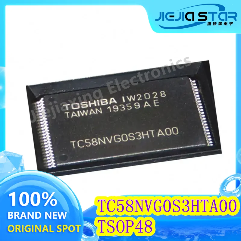 TC58NVG0S3HTA00 TC58NVG0S3HTAOO TSOP48 100% brand new imported original 128MB NAND FLASH Electronics