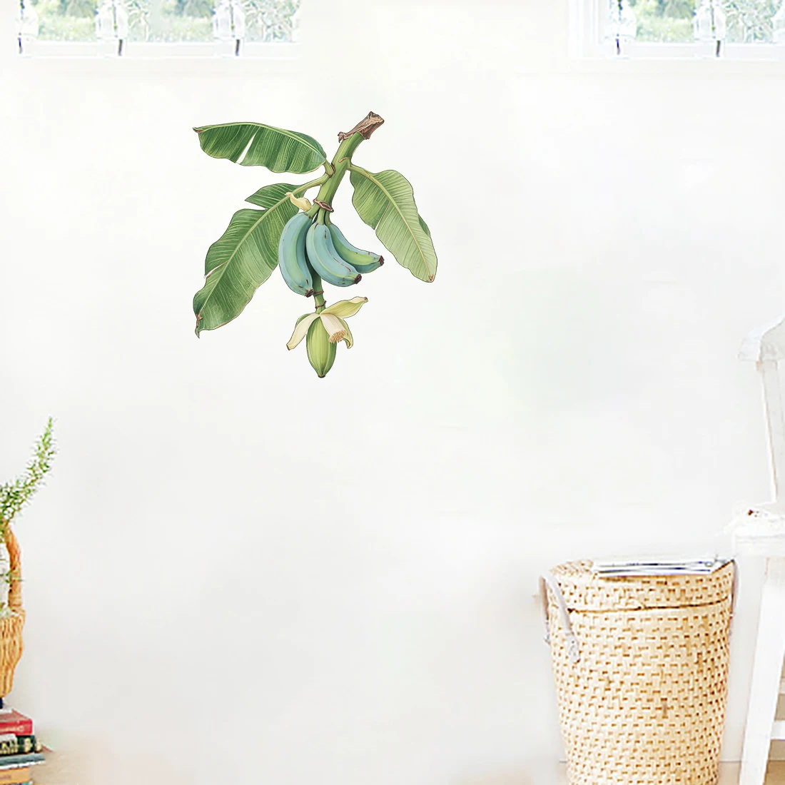 Three Ratels CFN137 Banana tree branches fruit stickers for home decoration fruit shop decals