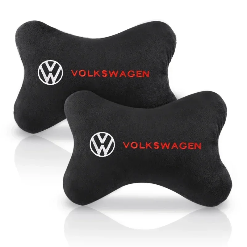 Car Headrest Cover Auto Seat Cover Head Neck Rest Pillow  for VW Volkswagen Golf Polo Passat Touran Jetta Car Styling Accessory