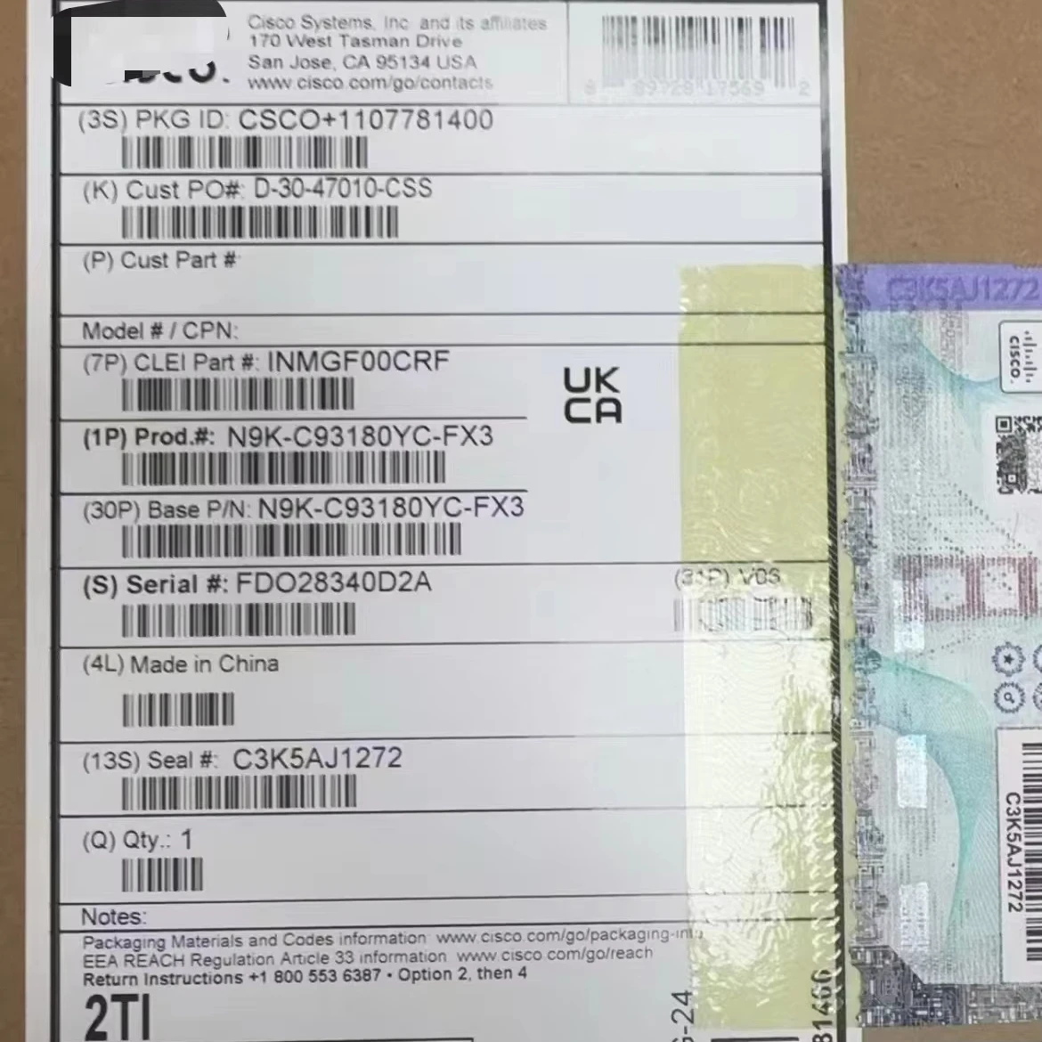 Original N9K-C93180…
