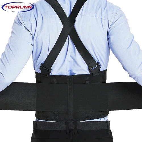 Nuevo cinturón de soporte de cintura ajustable, tirantes para la espalda de trabajo Industrial, cinturón trasero de levantamiento de pesas Lumbar médico con correas para los hombros