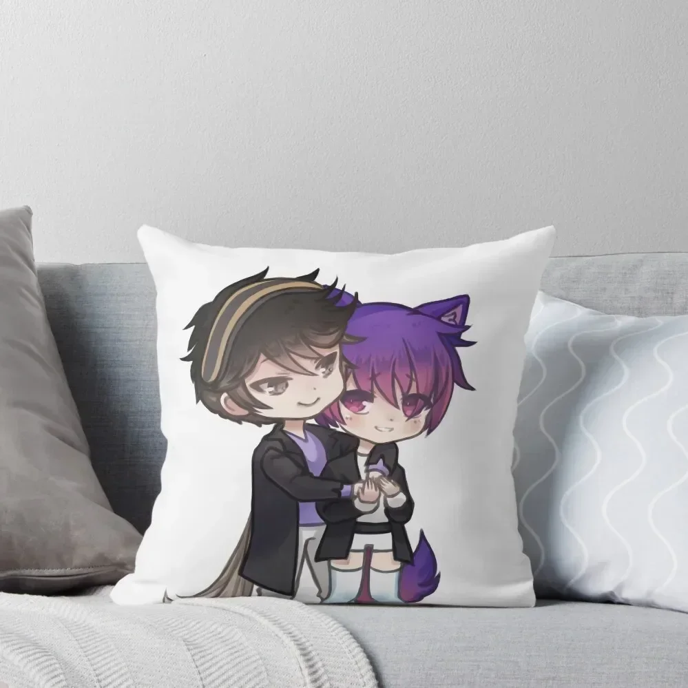 

My Babysitter - Alex & Adam (chibi couple) Throw Pillow Sofa Cushion Cover Marble Cushion Cover Anime Couch Cushions pillow
