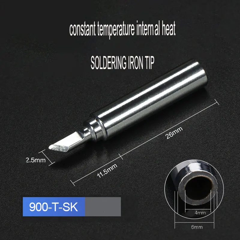 2022 New 10pcs/batch 900M-T Lead Free Soldering Iron Tips for 936 Soldering Rework Station Iron Shell