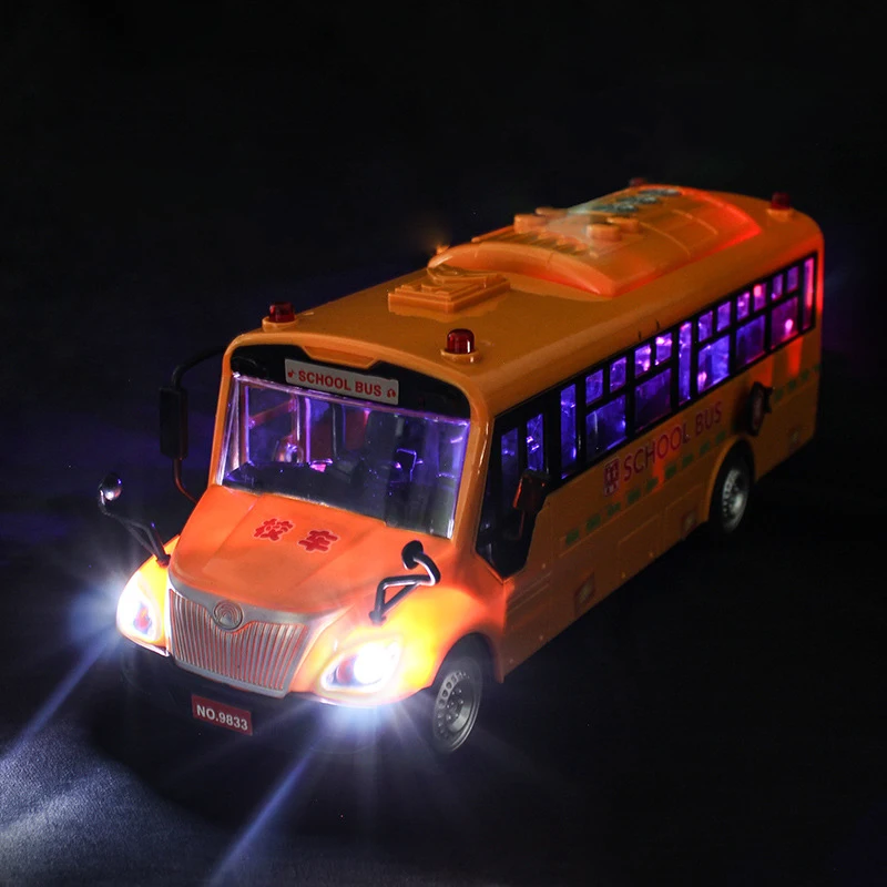 Big Size Children School Bus High Quality Toy Model Inertia Car with Sound Light for Kids Toys Children\'s School Bus Toy Model