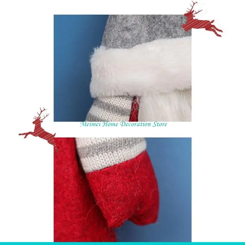 H7BF Christmas Plush Elf for Doll Rudolf Autumn Tomte Handmade Swedish Rudolf