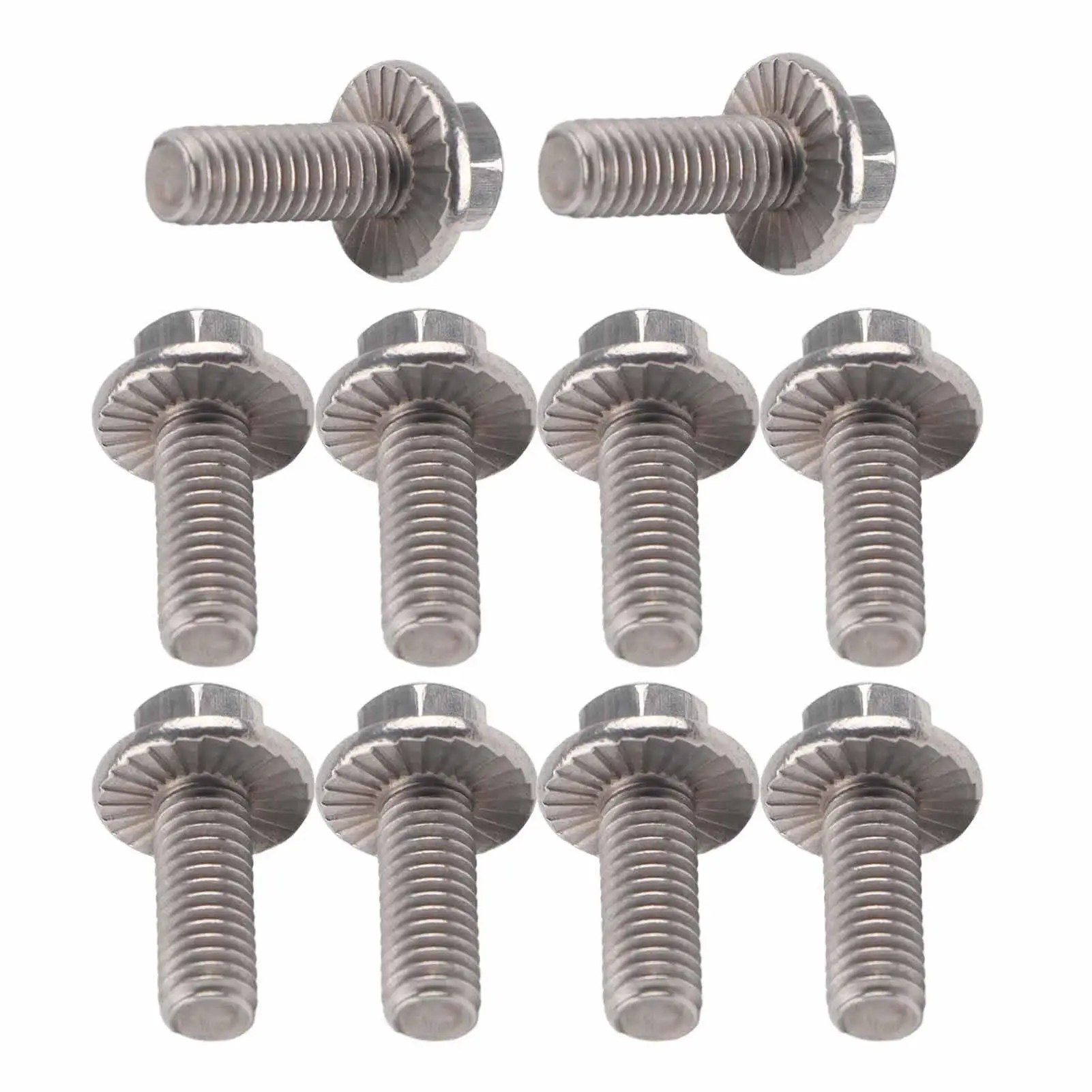 10pcs M6 Stainless Steel SS304 Hex Flange Screws with Cap Washer Head Fasteners - Durable Bolts & Fixings