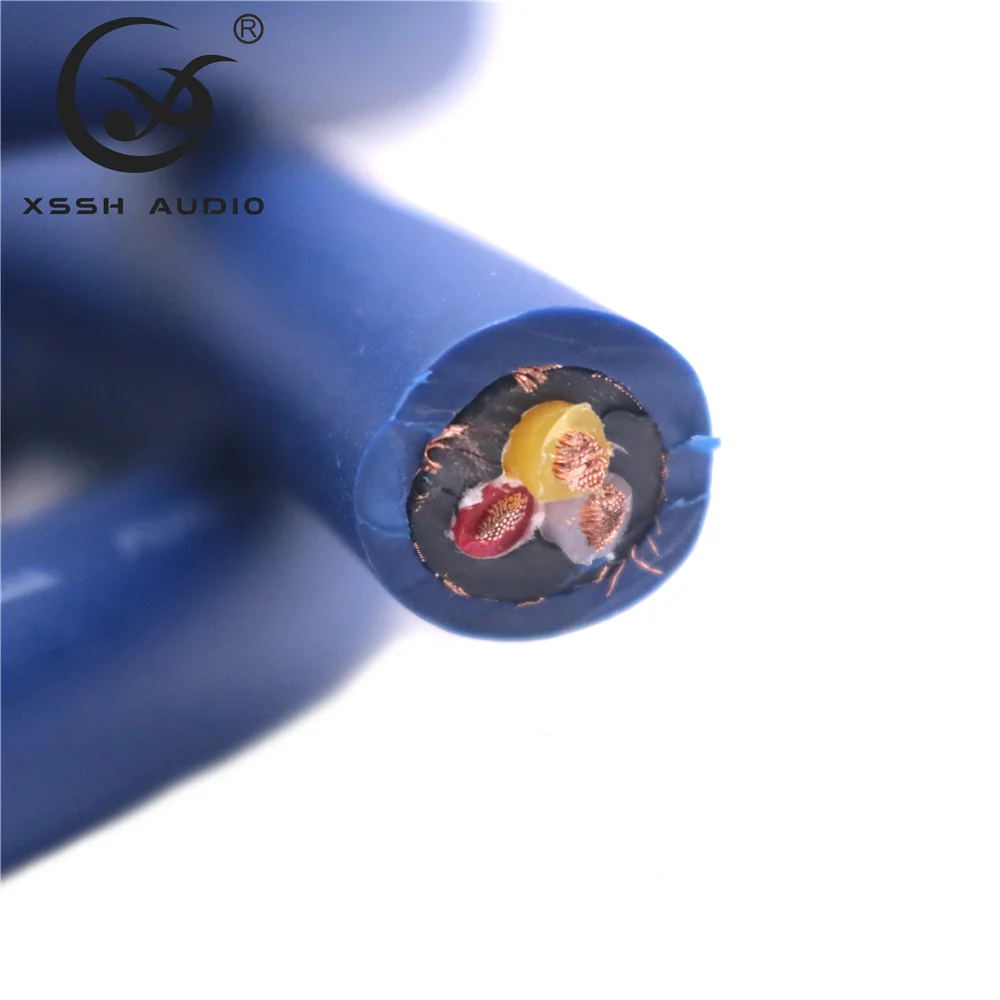 YIVO XSSH Hi-End 3-Core OFC Audio Power Cable DIY OEM HIFI Mains Cord For Amplifier Speaker Car Computer Projector
