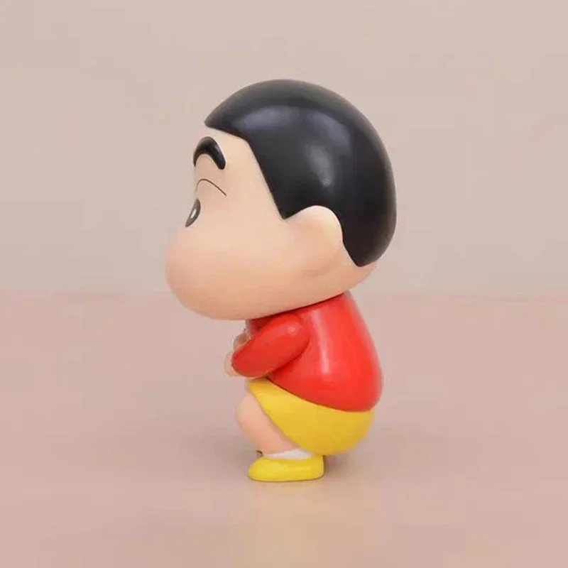 

10cm Anime Crayon Shin Chan Figures Vegetable Basket Nohara Toys Shinnosuke Figurine Q Version PVC Model Collection Doll Gifts