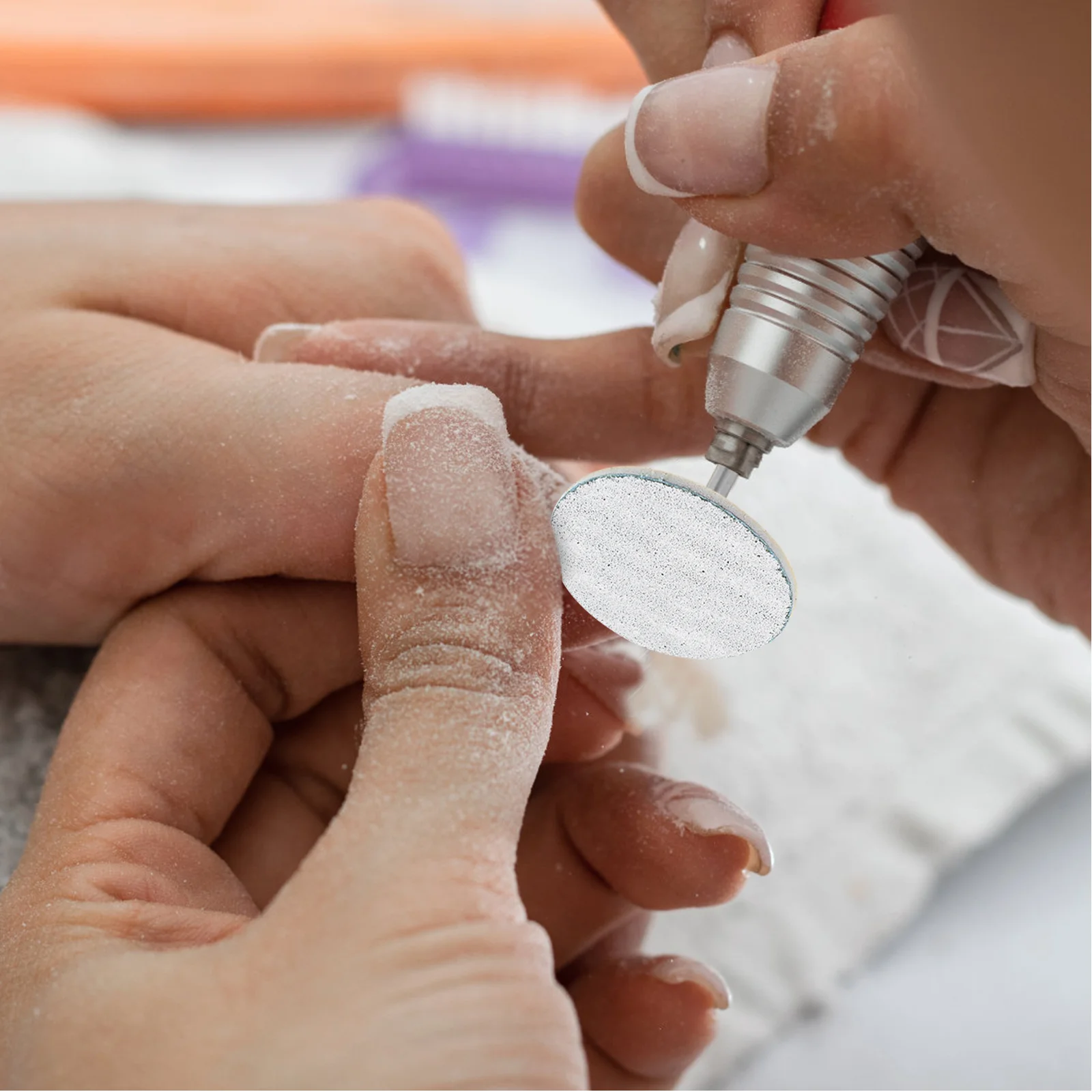 50 قطعة من ورق الصنفرة لملفات تلميع الأظافر، تطبيق متعدد الاستخدامات لإزالة طلاء الصيانة وإعداد التصميم #6