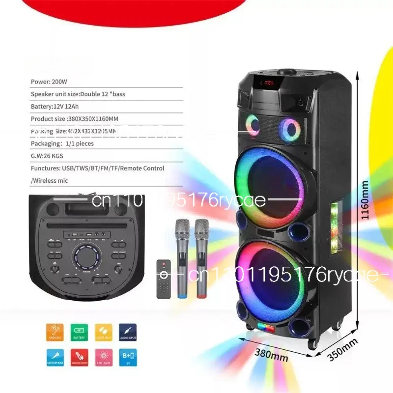 

Professional Wireless Dj Box Smart Speaker With Screen New Model Home Wooden Large Bluetooth Speaker Stereo Private