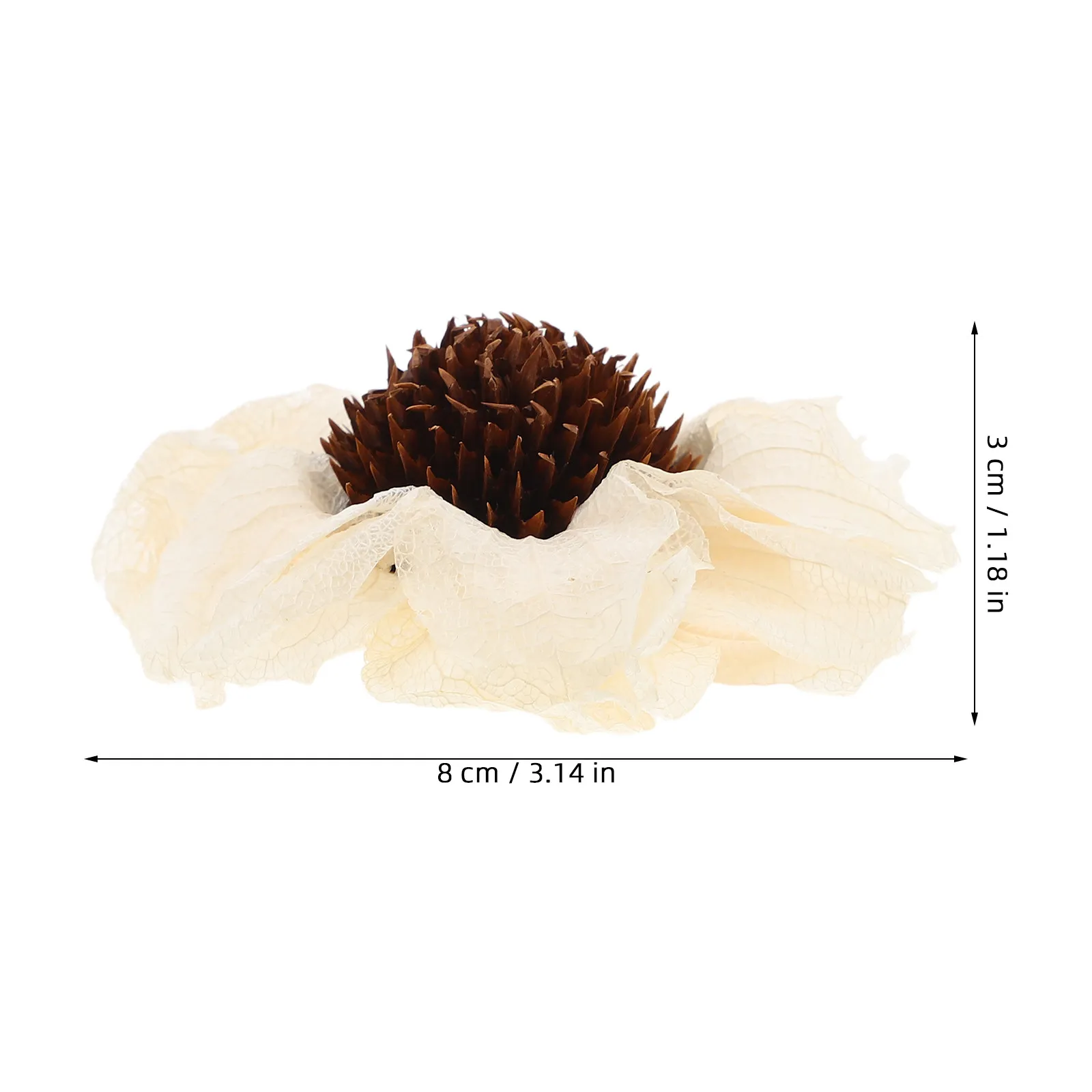 4Pcs Diffuser Flower Head Sola Reed Diffuser Accessory Aroma Flower Topper Natural Wood Grain for Bedroom Study Scent