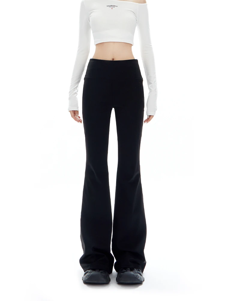 High Elastici Yoga Pants for Women APEA Outdoor Sports Thin Fce Casual Embroidery Slimming Micro Flared Pants