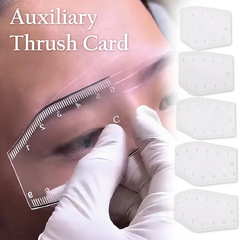 Herramientas de maquillaje para tatuaje de cejas para principiantes, diseño rápido de cejas, regla auxiliar de posicionamiento, accesorios de tatuaje
